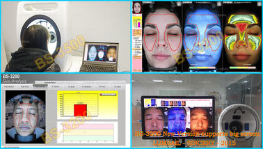 Máquina do verificador da pele da cara completa do salão de beleza com apoio multilíngue claro UV/RGB/PL