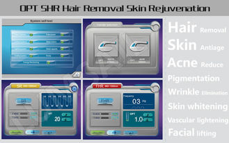 Sistema duplo da máquina SHR da remoção do cabelo do laser de Handpiece IPL para mulheres/homens