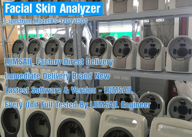 Máquina do verificador da pele da cara completa do salão de beleza com apoio multilíngue claro UV/RGB/PL