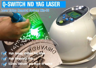 1064nm máquina Q comutada, equipamento do laser do ND YAG da remoção do laser da tatuagem
