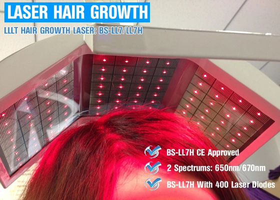 Máquina ajustável do crescimento do laser do cabelo da energia com os diodos láser reais do comprimento de onda 650nm/670nm