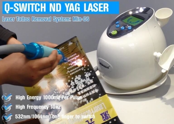 Equipamento portátil da remoção da tatuagem do laser do Nd Yag do interruptor da máquina Q do laser de Pico